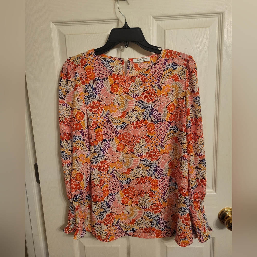 Double Take Floral Long Sleeve Blouse